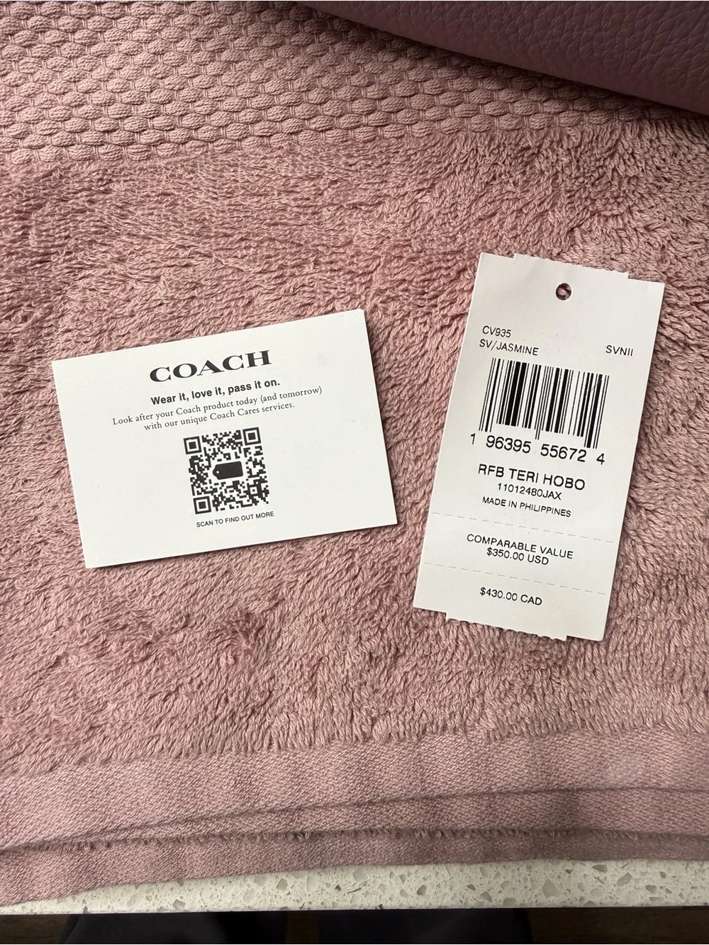Coach Teri Hobo Leather Bag - Jasmine/Silver - Picture 5 of 6
